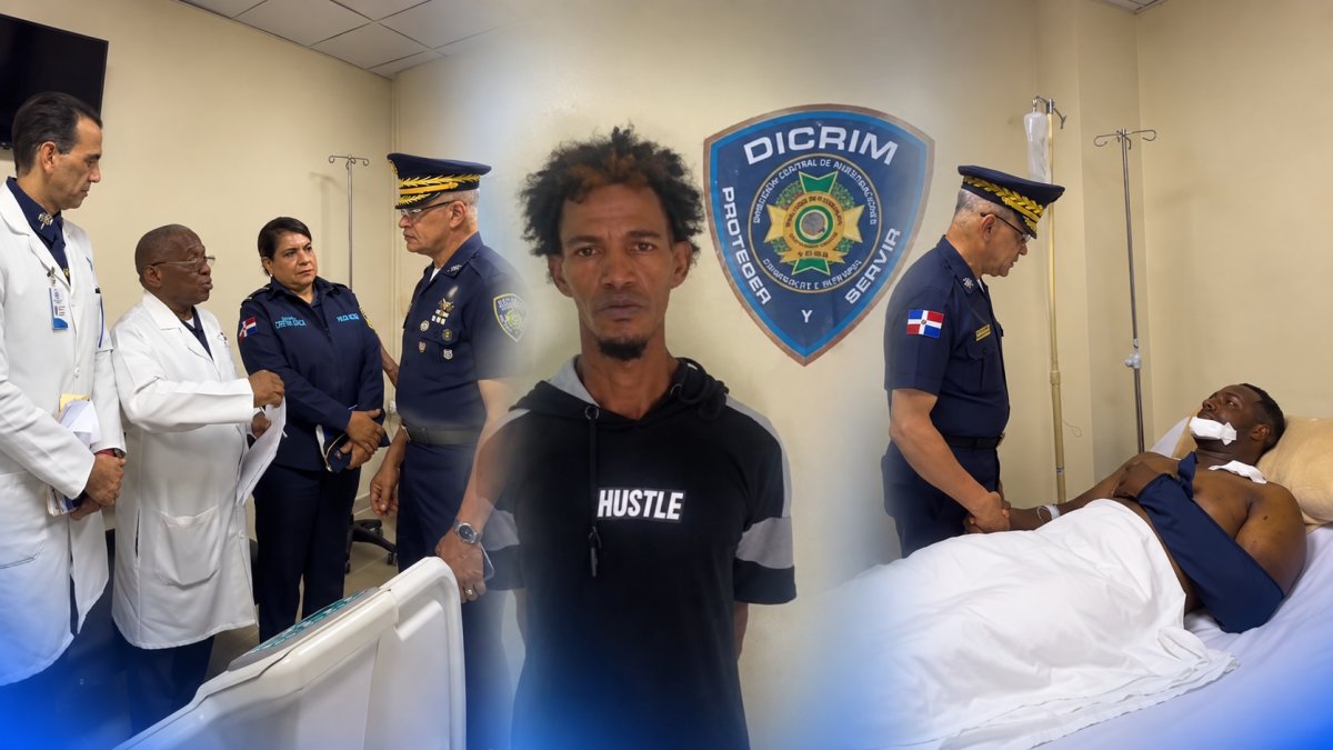Jefe de la Policía visita a cabo herido por “Boca Negra” durante servicio