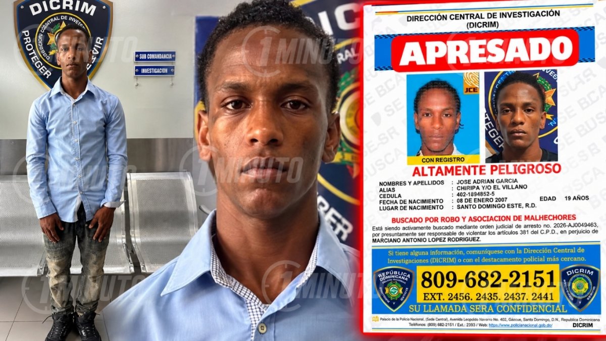 Se entrega “Chiripa”, buscado por robo y asociación de malhechores
