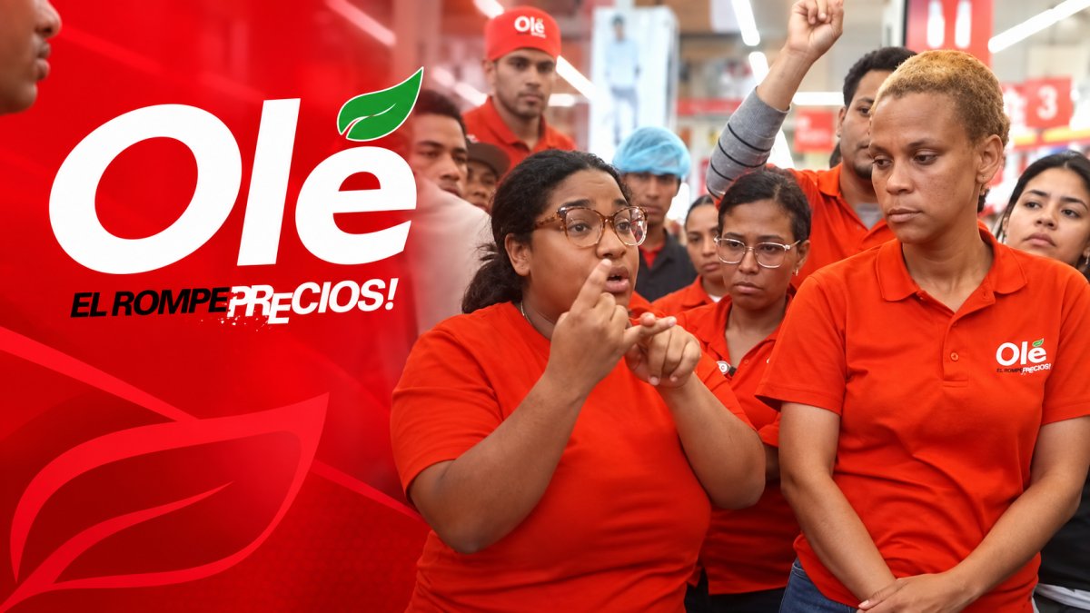 Empleados de Hipermercados Olé paralizan labores en SDE por reclamos de bonificaciones