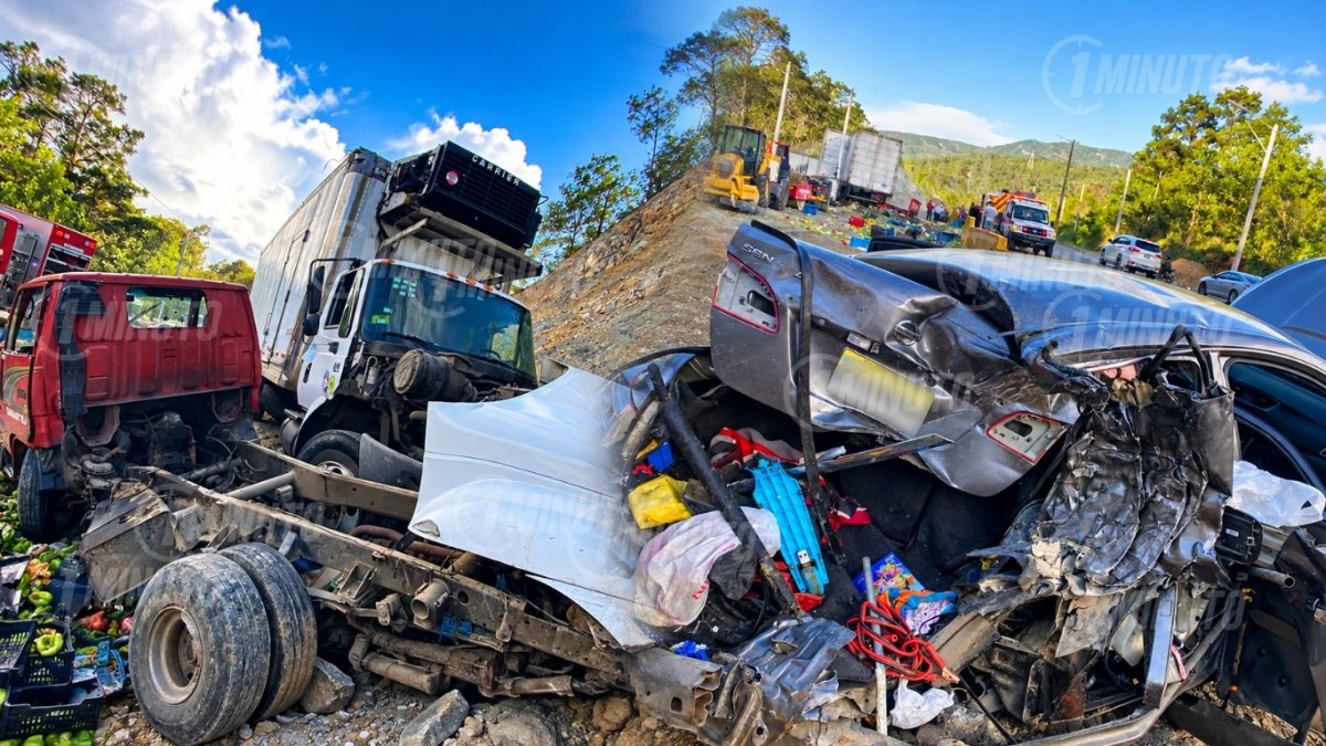 Accidente en carretera La Vega-Jarabacoa deja al menos cinco heridos