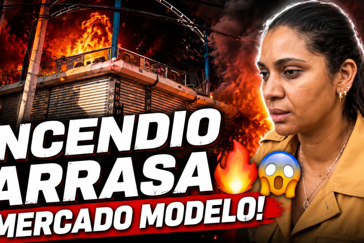 Incendio arrasa con unos 20 negocios en el Mercado Modelo de Santiago